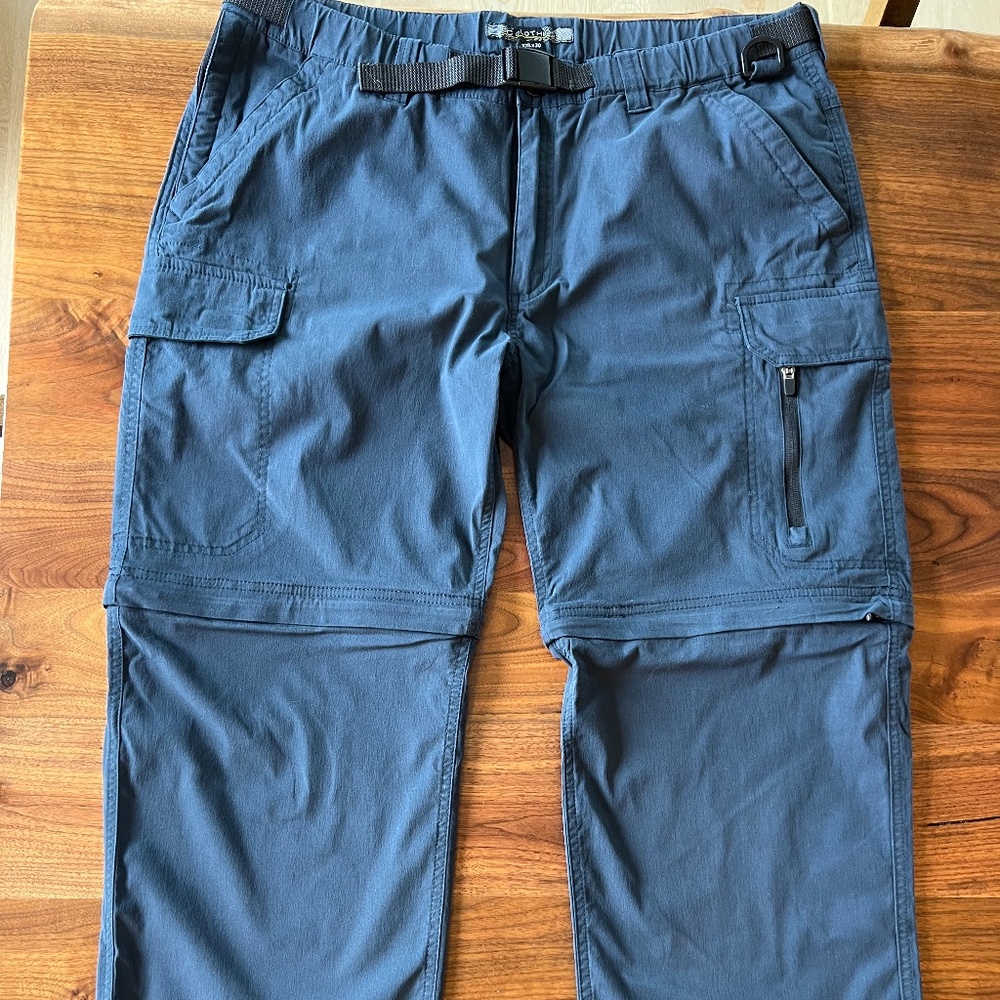 Men’s BC Clothing Hiking Convertible Cargo Pants/Shorts Size XXLx30
